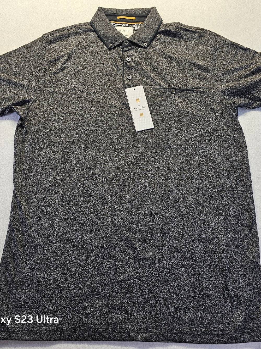 ✨ NWT Cactus Man Ricky Singh grindle polo in heather gray.